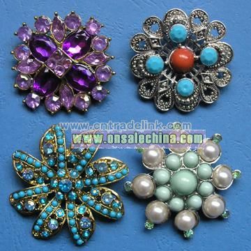 Jeweled Costume Brooches