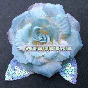 Artificial Flower Brooch with Sequin
