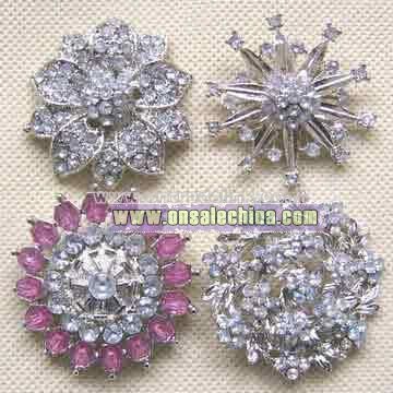 Flower-shaped Alloy Costume Brooches