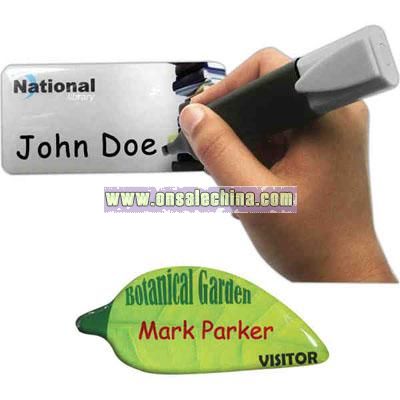 Photo Domed And Magnetic Write On Badge