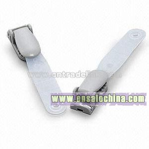 Plastic Clip with Molded Strap