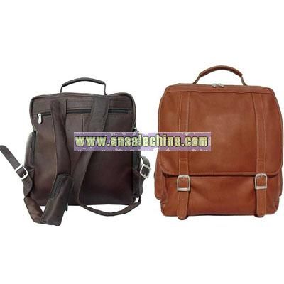 Leather Goods Vertical Leather Backpack