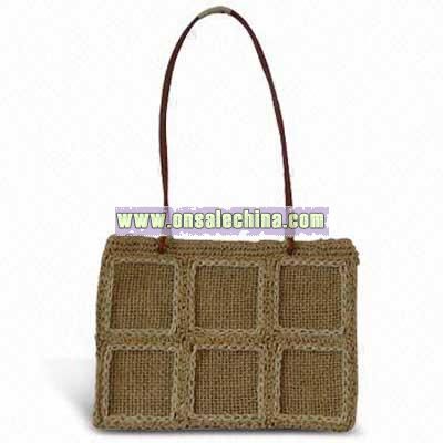 Crocheted Paper Straw Handbag