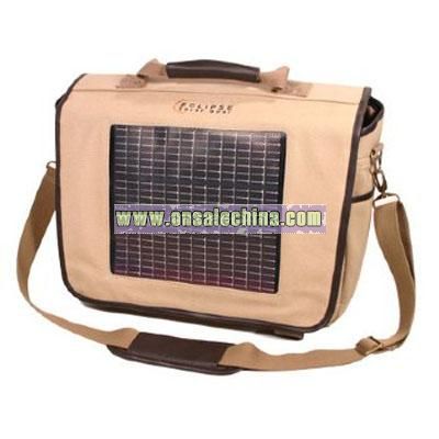 Fusion Solar Messenger Bag - Canvas with Leather Trim