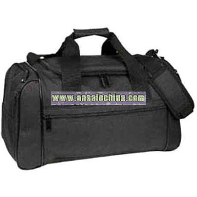 Polyester with heavy vinyl backing deluxe sports bag