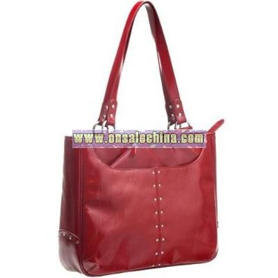 Icon Charm Laptop Tote Bag - Red