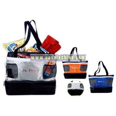 Double Decker - Multi-function Cooler Tote Bag Features a Waterproof Liner