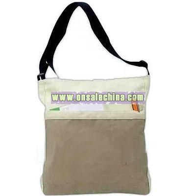 Natural 12 oz. Cotton Canvas Shoulder Tote Bag