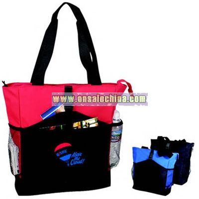 Promotional Polyester Zippered Tote Bag