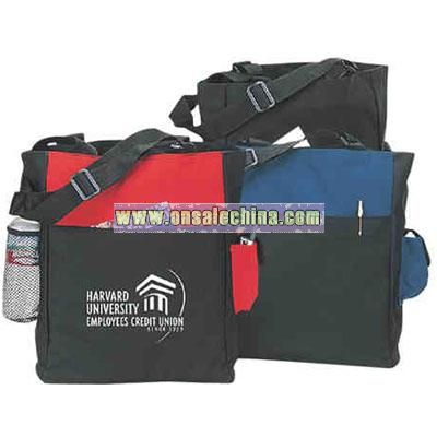 Promotional Polyester Two Tone Tote Bag