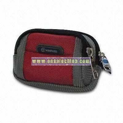 Durable Jacquard Nylon Digital Camera Bag with Two Well-padded Compartments