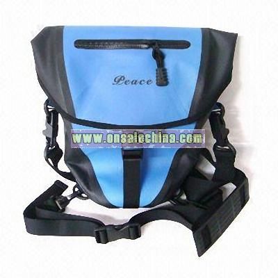 Blue Camera Bag with Adjustable Shoulder Strap