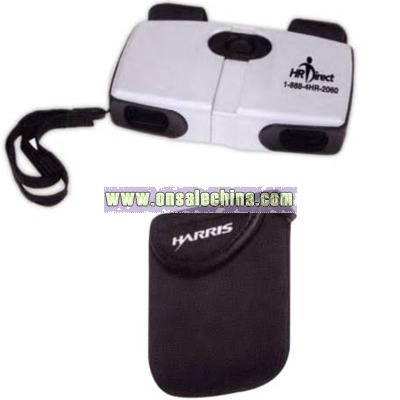 Promotional Compact Aluminum Pocket Binoculars With A Padded Nylon Case