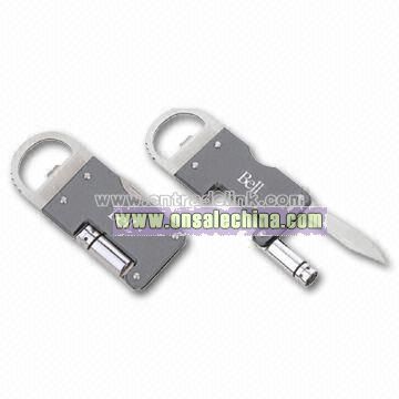 Bottle Openers with Knife and LED Torch and File