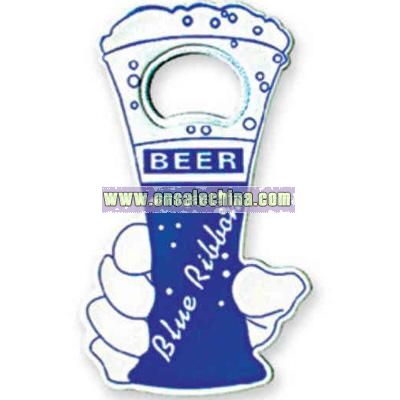 Beer glass shape bottle opener with magnet