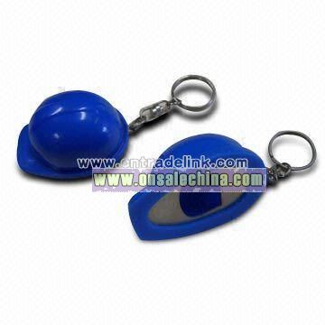 Safety cap shaped bottle opener with keychain