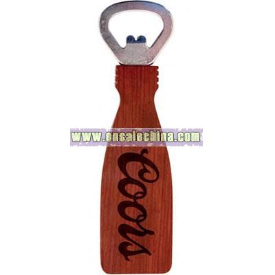 Solid rosewood bottle opener