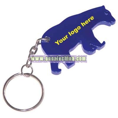 Bear shaped key holder and bottle opener