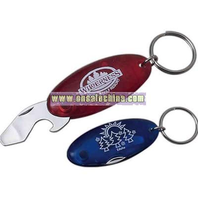 Translucent bottle opener key holder