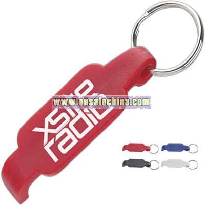 Key holder with plastic bottle opener