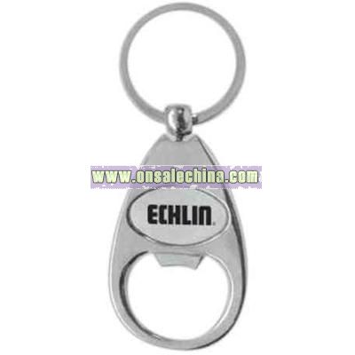 Metal key chain with bottle opener