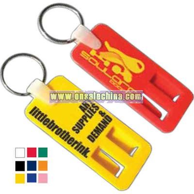 Key tag with flip top can opener