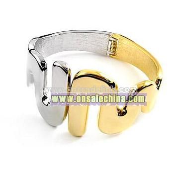 Openhanded Women's Bangle 14k Yellow Gold Broad Bracelet