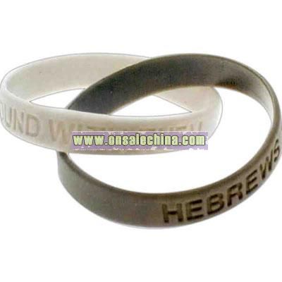 Interlocking bracelet with debossed imprinting - Silicone bracelet