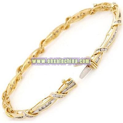 14K Yellow Gold Bracelet with Diamond