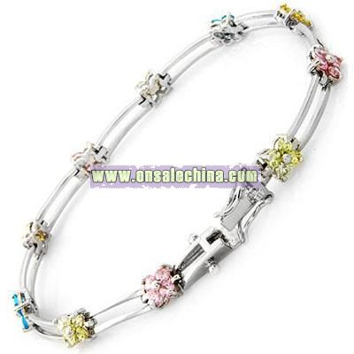 925 Silver Bracelet with Gemstone