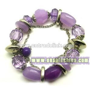 CCB acrylic and glass beads bracelet