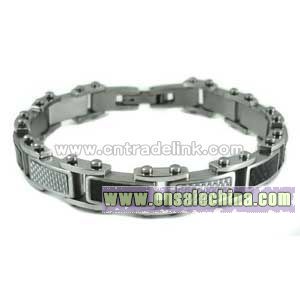 Stainless Steel Bracelets with carbon fibre