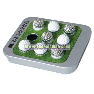 Metal travel executive golf tic tac toe with carry on