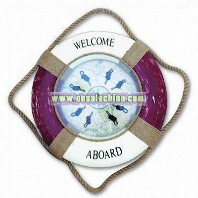 Nautical Life Ring with Clock