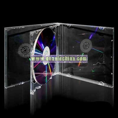 Standard double CD jewel case with clear tray