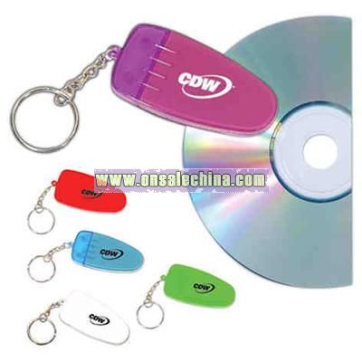 CD cleaners with keychain