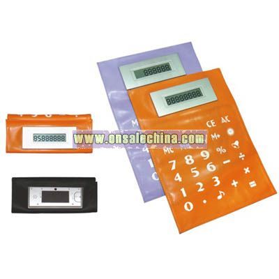 A4 Fashion Soft Pvc Calculator and clock