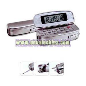 Four-in-one office tool with calculator