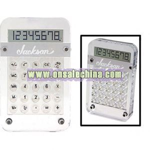 Acrylic 8 digit memory function calculator