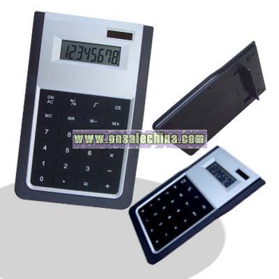 8 digit dual power with folding easel stand on the back super thin desktop calculator