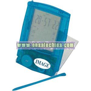 Touch Screen World time clock and calculator with currency conversion