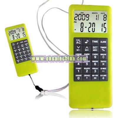 World Time Alarm Clock, Timer, Calendar and Calculator