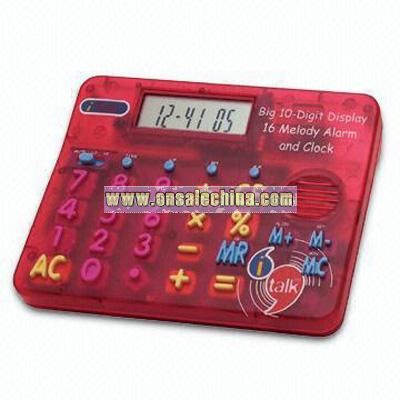 Novelty Calculator with Talking Function and 16 Melody Alarms