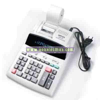 12-Digit 2-Color Printing calculator with Green Tube Display