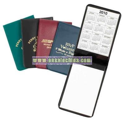 Note Jotter - Memo pad in vinyl case with 2 year calendar card