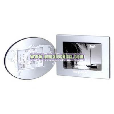 Photo frame and perpetual calendar with glass front