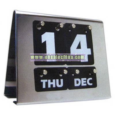 Durable perpetual stainless steel calendar