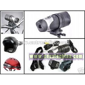 Waterproof Helmet Camera with Web-Cam Support to 8GB SD Card