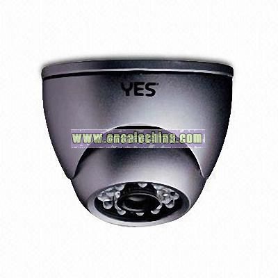 Dome Camera with More than 48dB S/N Ratio and 15m IR Distance