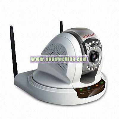 IP Camera with 1/4-inch CMOS Image Sensor and Built-in Microphone